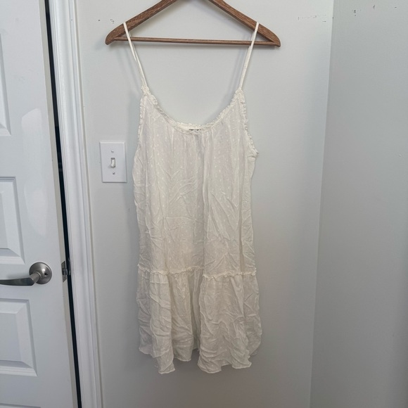 Aerie White Spaghetti Strap Dress flowy coastal cowgirl cottagecore XL - Picture 4 of 7